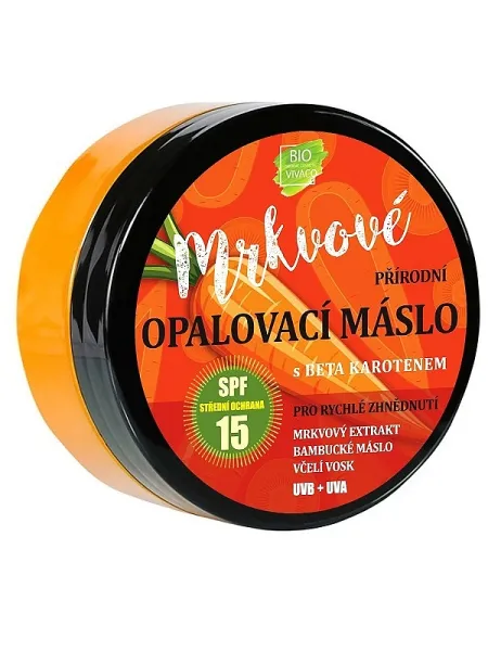 100% natürliche Sonnenschutzbutter mit Karottenextrakt SPF 15 150 ml