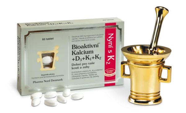 Bioaktives Kalzium + Vitamin D3 + Vitamin K1 + K2 60 Tabletten