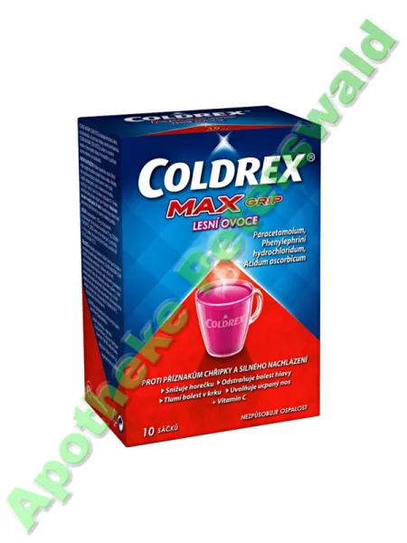 Coldrex Max Grip Heißgetränk mit Waldfruchtgeschmack 10 Beutel