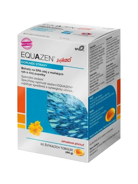 EQUAZEN 60 Kaukapseln mit Erdbeergeschmack