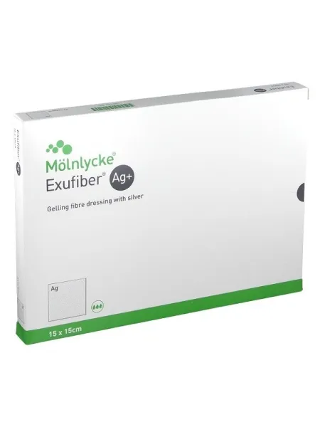 Exufiber Ag+ mit Hydrolock® Technologie 15 x 15 cm 10 Stück