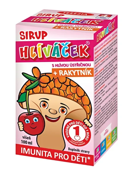 TEREZIA Hlivacek Sirup mit Austernpilzen und Sanddorn Sauerkirsche 100 ml