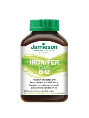 JAMIESON Eisen plus B12 45 Lutschtabletten