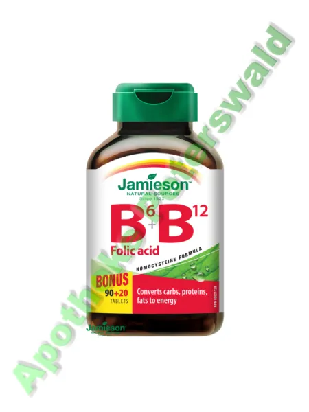 Jamieson Vitamine B6 + B12 + Folsäure 110 Tabletten