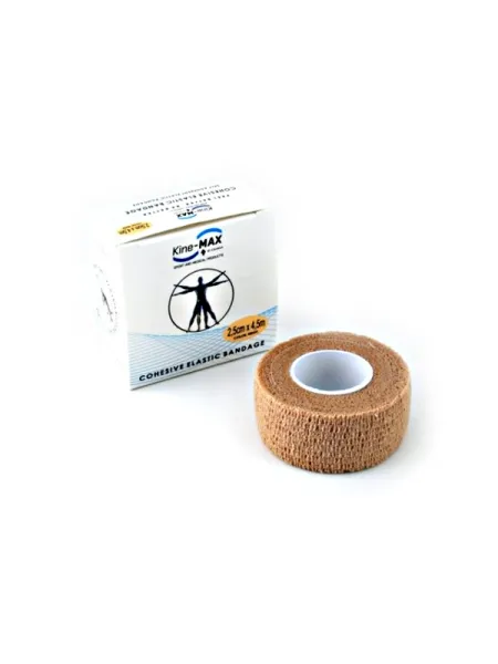 Kine-MAX Cohesive elastische selbstfixierende Bandage Hautfarbe 2,5 cm x 4,5 m