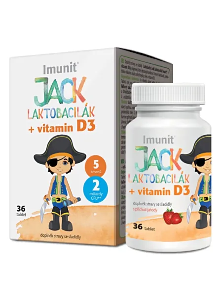 Laktobazillen JACK LAKTOBACILÁK Imunit + Vit. D3 36 Tabletten