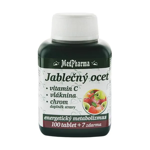 MedPharma Apfelessig + Ballaststoff + Vitamin C + Chrom 107 Tabletten