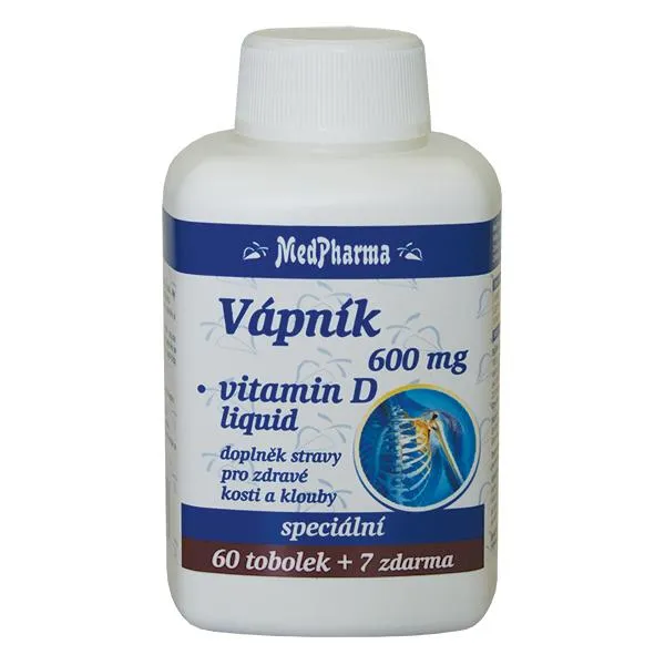 MedPharma Kalzium 600 mg + Vitamin D-Liquid 67 Kapseln