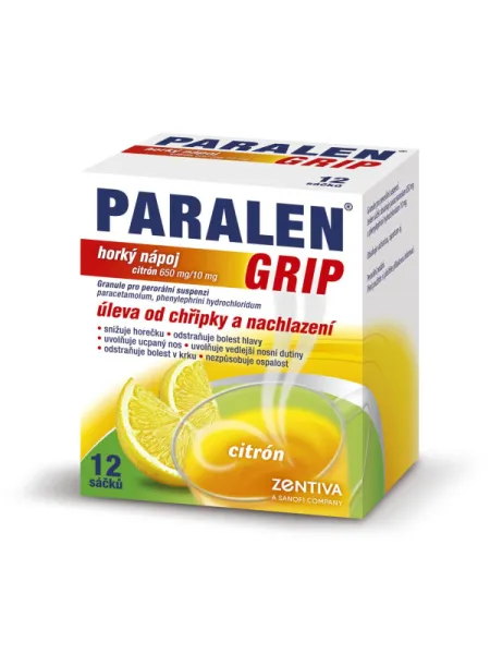 PARALEN GRIP Heißgetränk Zitrone 12 Beutel