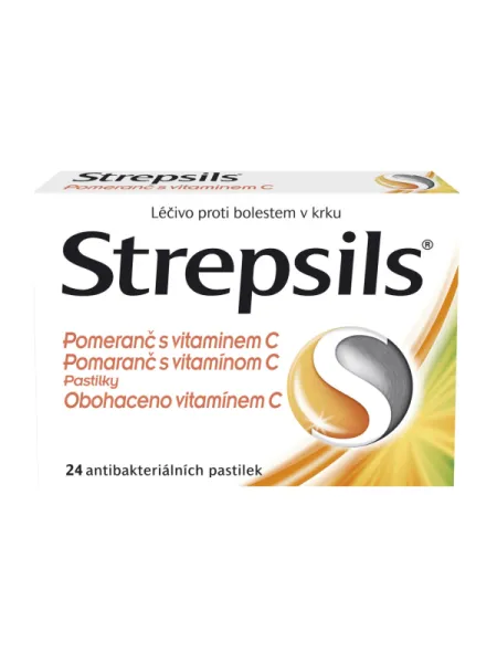 ​​​​​​​Strepsils Orange mit Vitamin C 24 Pastillen