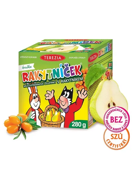 Terezia RAKYTNICEK Multivitamin Gelatinebonbon mit Sanddorn Birne 70 Stück (280 g)