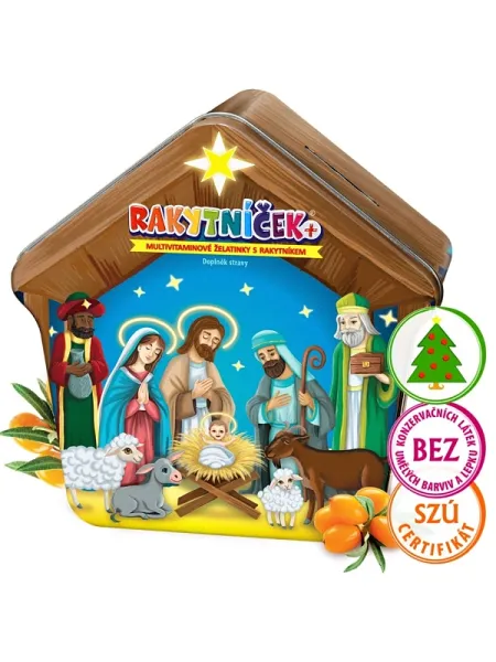 Terezia RAKYTNICEK Multivitamin-Gummibonbons mit Sanddorn 50 Stück – Weihnachtskrippe 2025