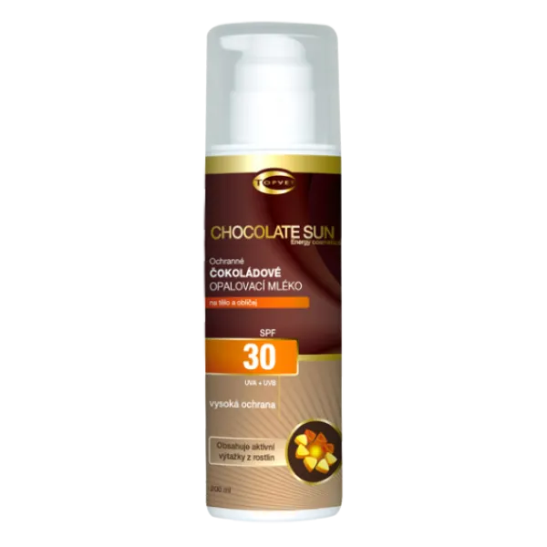 TOPVET Schokolade Sonnenschutzmilch SPF 30 200 ml
