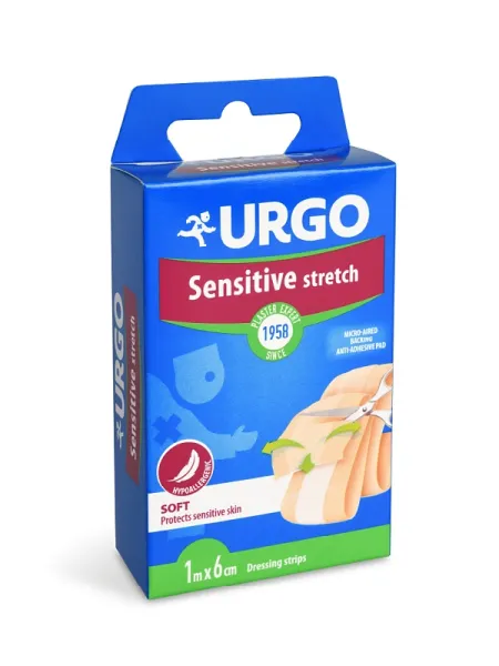 URGO SENSITIVE Pflaster für empfindliche Haut 1 m x 6 cm