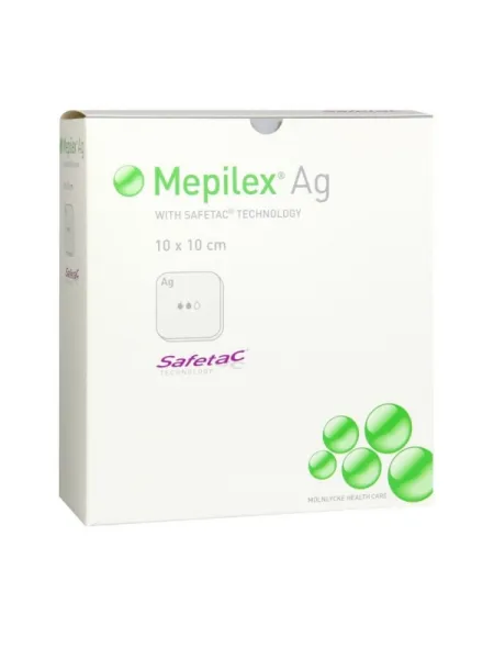 Verband Mepilex Ag 10 x 10 cm 5 Stück