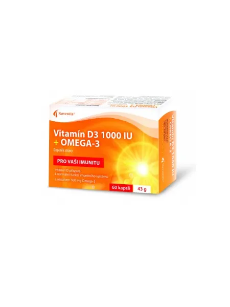 Vitamin D3 1000 IU + Omega-3 60 Kapseln