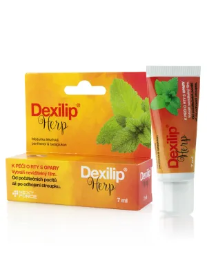 Dexilip® HERP pflegt Lippen mit ...